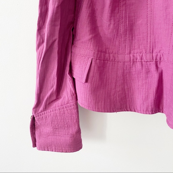 Zara Woman Military Style Fuscia button jacket - Picture 9 of 9